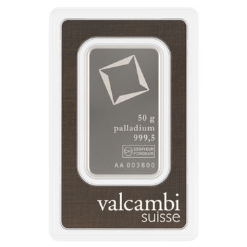 50 GRAM PALLADIUM BAR VALCAMBI