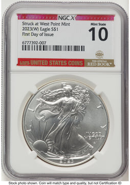 2023-(W) Silver Eagle FDI Red Book X-Label NGCX MS10