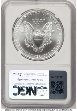 1998 Silver Eagle Mike Castle From US Mint Sealed Box NGC MS70