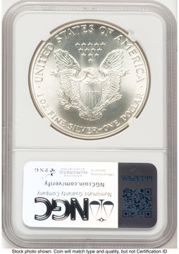 1986-(S) Silver Eagle Early Production Jeff Garrett Red Book From US Mint Sealed Box NGC MS70