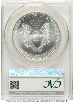 1997 Silver Eagle Silver Label CACG MS70