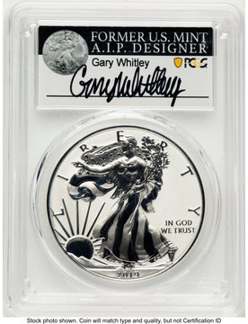 2019-S Enhanced Reverse Proof Silver Eagle 1 oz FS Gary Whitley PCGS PR70