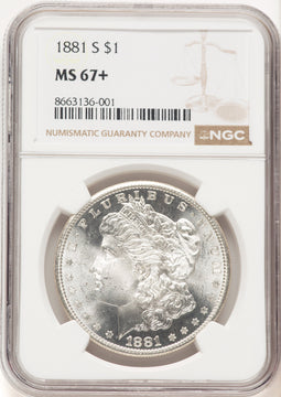 1881-S Morgan Dollar NGC MS67+ (520443005)
