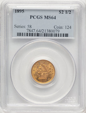 1895 $2.50 Liberty Quarter Eagle PCGS MS64 (520492001)
