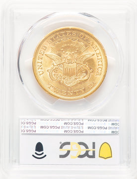 1863-S $20 Liberty Double Eagle PCGS AU58
