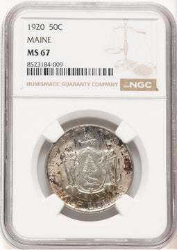 1920 50C Maine Commemorative Silver NGC MS67