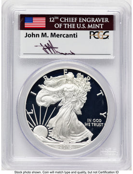 2015-W Proof Silver Eagle 1 oz FDI John Philadelphia PCGS PR70 Mercanti