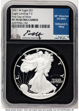 2021-W TY2 Proof Silver Eagle 1 oz FDI NGC PF70 Ed Moy
