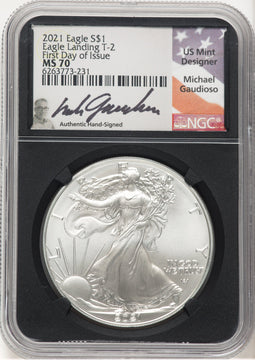 2021 Silver Eagle Type 2 FDI Michael Gaudioso NGC MS70