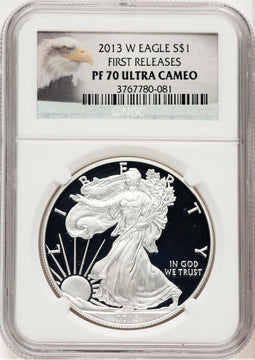 2013-W Proof Silver Eagle 1 oz FR Eagle Label NGC PF70