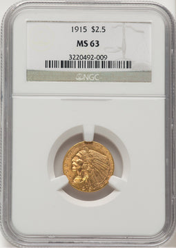 1915 $2.50 Indian Quarter Eagle NGC MS63 (521326002)