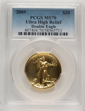 2009 G$20 Ultra High Relief Blue Gradient PCGS MS70