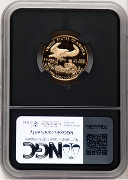 1997-W Proof Gold Eagle 1/4 oz Anna Cabral Prestige Treasurer Series NGC PF70