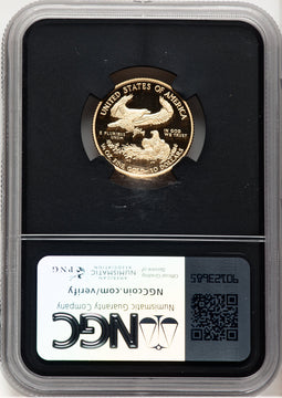 2017-W Proof Gold Eagle 1/4 oz Anna Cabral Prestige Treasurer Series NGC PF70
