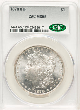 1878 8TF Morgan Dollar CACG MS65 (521416001)