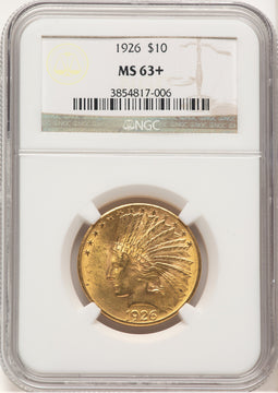 1926 $10 Indian Eagle NGC MS63+