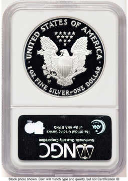 2005-W Proof Silver Eagle 1 oz Brown Label NGC PF70
