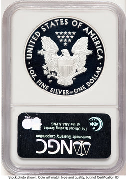 2008-W Proof Silver Eagle 1 oz Brown Label NGC PF70 (521655209)