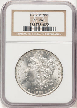 1887-O Morgan Dollar NGC MS64