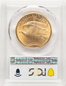 1911-D $20 CAC Blue Gradient Saint-Gaudens Double Eagle PCGS MS65