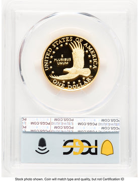 2025-W 1/2 oz Proof Gold Sacagawea 25th Anniversary FDI Flag PCGS PR70
