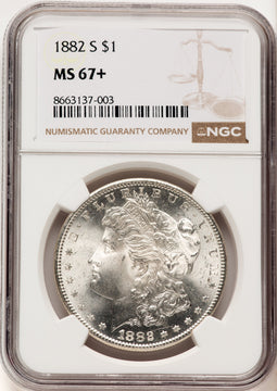 1882-S Morgan Dollar NGC MS67+ (521835005)