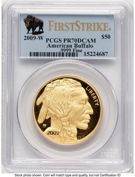 2009-W Proof Gold Buffalo 1 oz FS Bison Label PCGS PR70 (521998048)