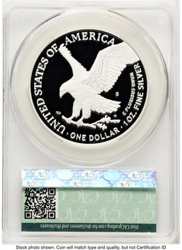 2025-S Proof Silver Eagle Privy U.S. Navy 250th Anniversary 1 oz First Day of Delivery Ron Drzewuki CACG PR70