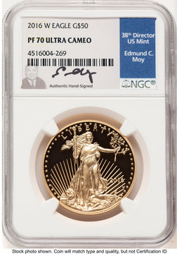 2016-W Proof Gold Eagle 1 oz NGC PF70 Ed Moy