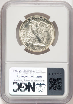 1938-D 50C Walking Liberty Half Dollar NGC MS64 (522233015)