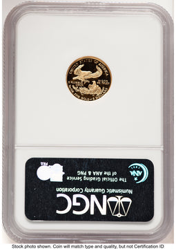 2007-W Proof Gold Eagle 1/10 oz Brown Label NGC PF70