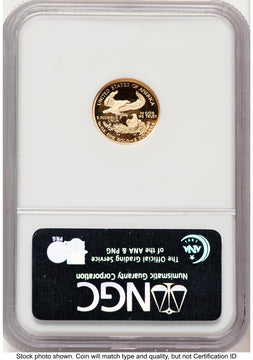 2001-W Proof Gold Eagle 1/10 oz Brown Label NGC PF70