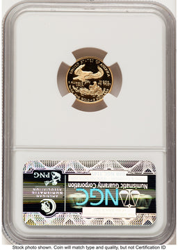 2003-W Proof Gold Eagle 1/10 oz Brown Label NGC PF70