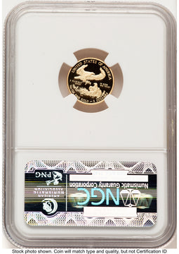 2011-W Proof Gold Eagle 1/10 oz ER Blue NGC PF70