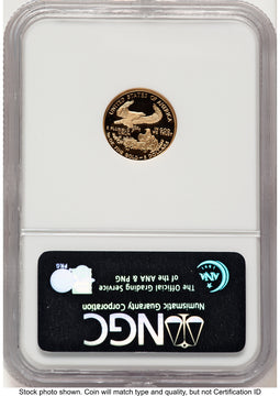 2002-W Proof Gold Eagle 1/10 oz Brown Label NGC PF70