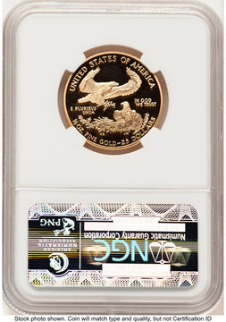 2005-W Proof Gold Eagle 1/2 oz Brown Label NGC PF70