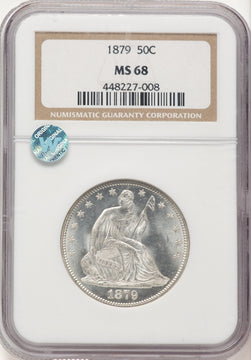 1879 50C Seated Half Dollar NGC MS68