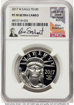 2017-W Proof Platinum Eagle 1 oz Don Everhart NGC PF70
