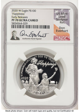 2020-W Proof Platinum Eagle 1 oz ER Don Everhart NGC PF70