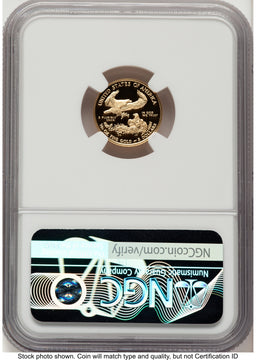 2018-W Proof Gold Eagle 1/10 oz Brown Label NGC PF70