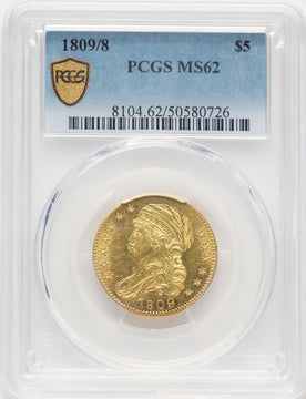 1809/8 $5 Early Half Eagle PCGS MS62