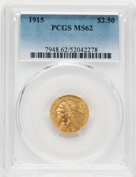 1915 $2.50 Indian Quarter Eagle PCGS MS62 (522502004)