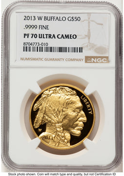 2013-W Proof Gold Buffalo 1 oz Brown Label NGC PF70
