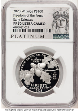 2023-W Proof Platinum Eagle 1 oz ER American Liberty Series Label NGC PF70