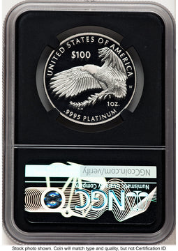 2023-W Proof Platinum Eagle 1 oz Anna Cabral Prestige Treasurer Series NGC PF70