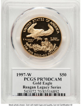1997-W Proof Gold Eagle 1 oz Reagan Legacy Series Michael Reagan PCGS PR70