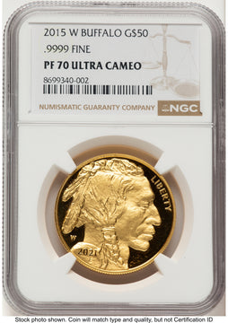 2015-W Proof Gold Buffalo 1 oz Brown Label NGC PF70