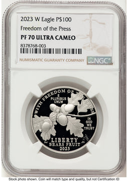 2023-W Proof Platinum Eagle 1 oz Brown Label NGC PF70