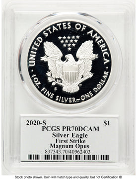 2020-S Proof Silver Eagle 1 oz FS Magnum Opus PCGS PR70