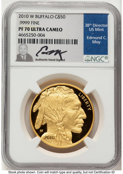2010-W Proof Gold Buffalo 1 oz NGC PF70 Ed Moy